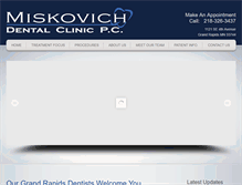 Tablet Screenshot of miskovichdental.com